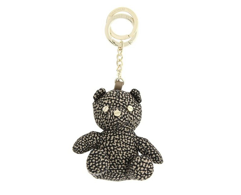 BORBONESE Keyring P.Chiavi OrsoTess. Recicl. st. Op/Vitello 930028I15 X11 Op Naturale/Nero