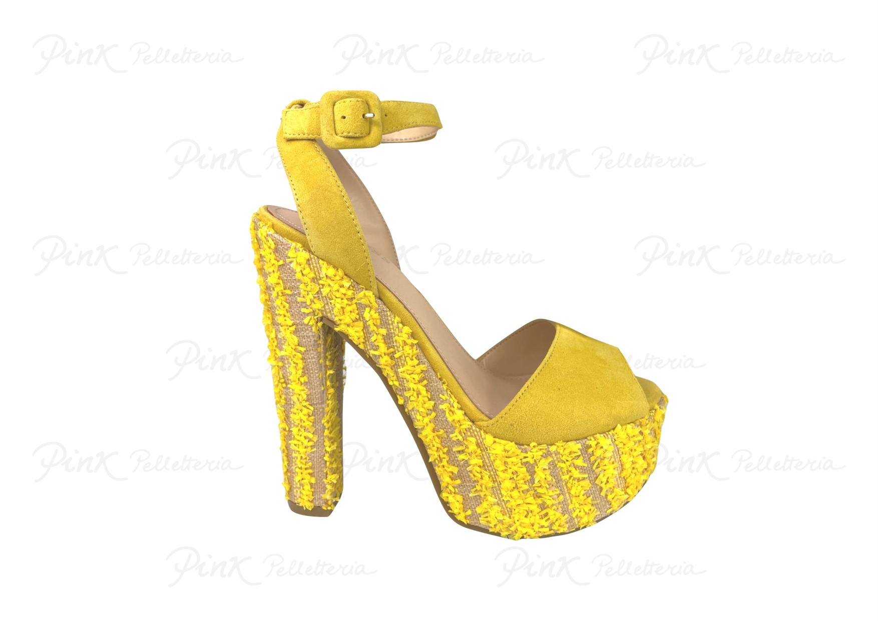 GUESS sandalo tacco FL6GARSUE03 Giallo – Pink Pelletteria