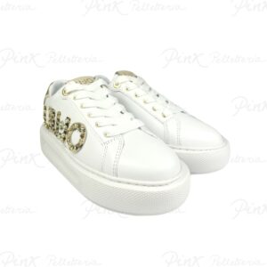 Liu Jo Kylie 10 Sneaker WhiteLight Gold BF2123PX100S1052