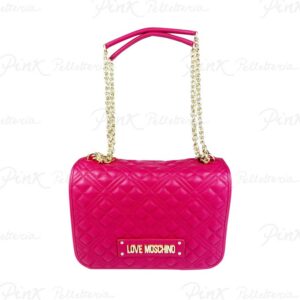 Love Moschino borsa a spalla Shiny quilted JC4000PP1FLA604 fuxia