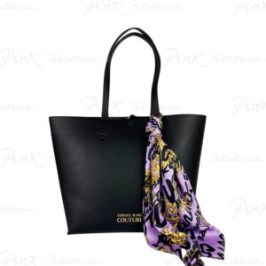 Versace jeans couture shopping con foulard 73VA4BAD black
