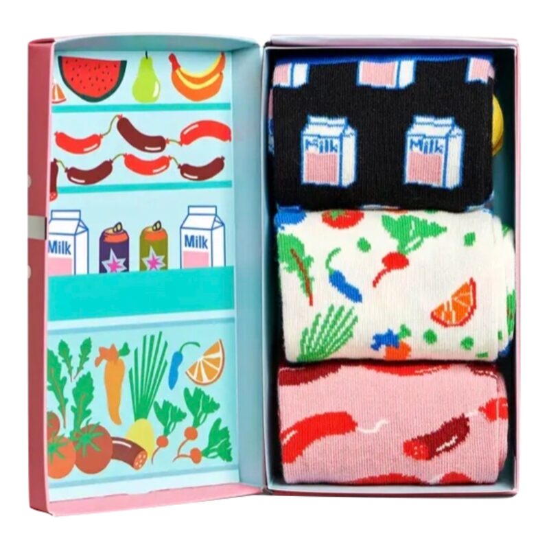 HAPPY SOCKS 3 Pack Foodie  Socks Gift Set 36-40 XFOD08 0200