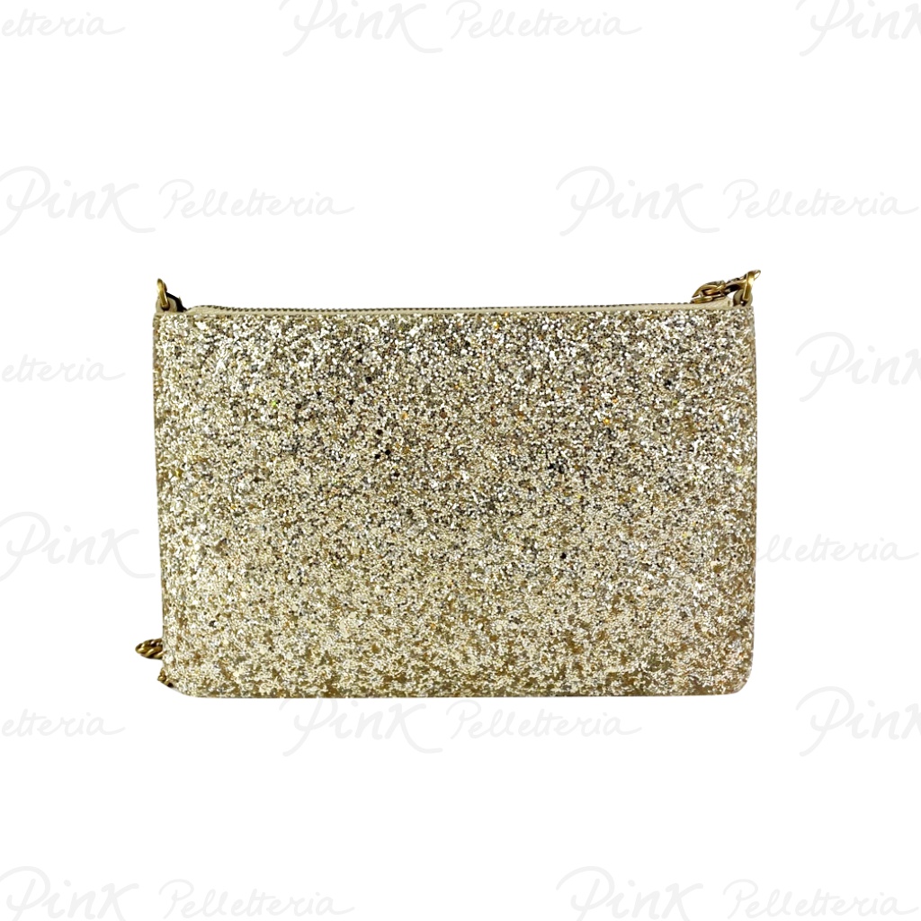 Pinko flat classic Grainy glitter 100455 antique gold
