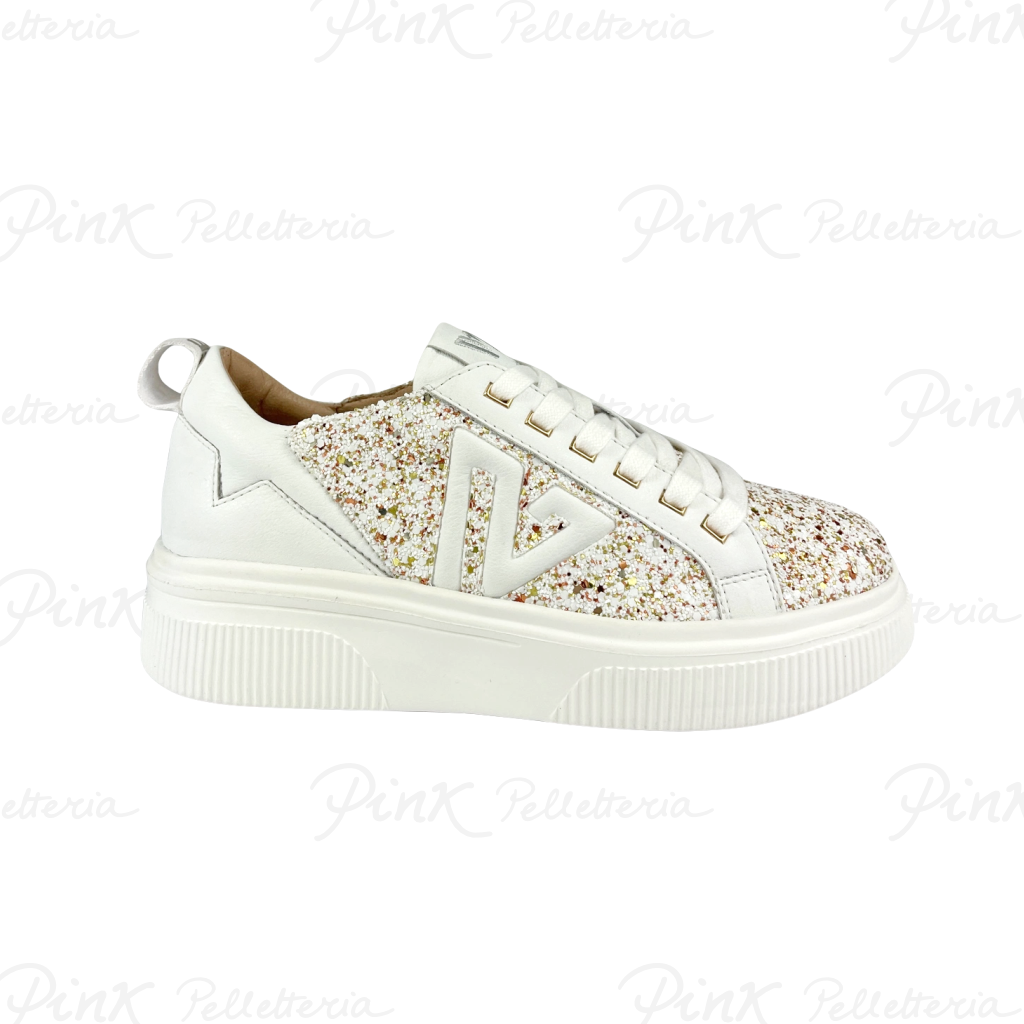 EMANUÉLLE VEE sneaker glitter 431P-706-12 white white