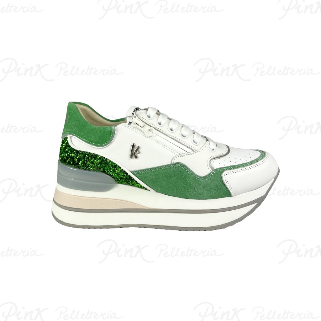 KEYS sneaker K7664 whitegreensilver