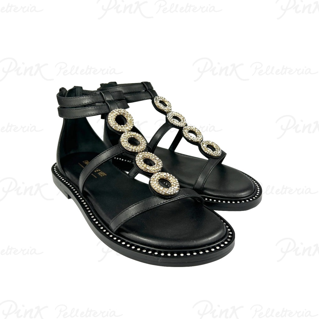 EMANUELLE VEE sandalo gioiello 431M-708-12 black