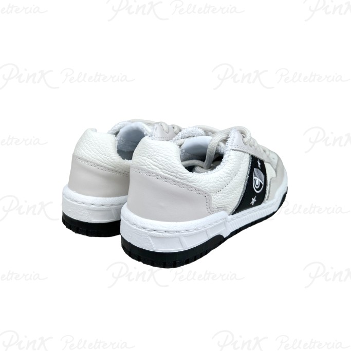 CHIARA FERRAGNI Sneakers cf1 White -Black Big Laces CF3205 034 N