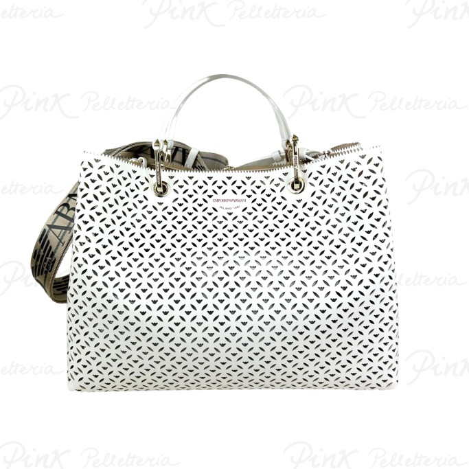 EMPORIO ARMANI Shopping Bag Medium White Y3D165 YVX3A 80535