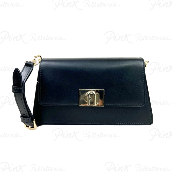 FURLA Zoe Mini Shoulder Bag WB00856 AX0733 O6000 Nero 1007 Light Gold