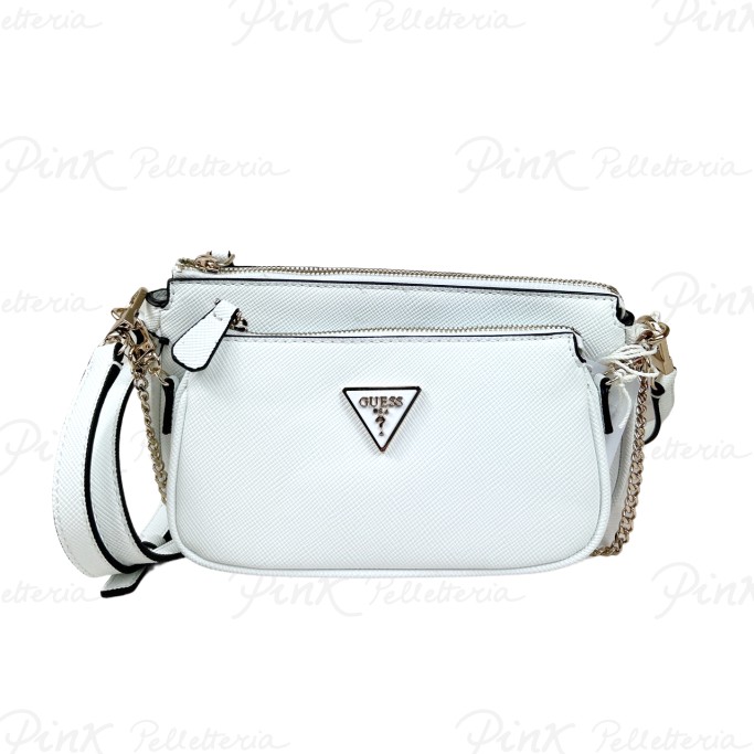 GUESS Noelle Dbl Pouch Crossbody White HWZG78 79710 WHI
