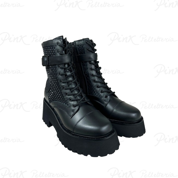 LIU JO Flair 03 Ankle Boot Calf Leather Black SF3015PX39522222