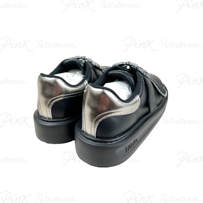 LIU JO Kylie 20 Sneaker Calf LeatherMet Black BF3089PX02622222_A