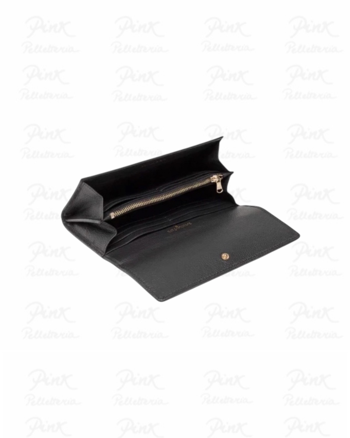 PATRIZIA PEPE Lettering Portafoglio Grande in Pelle Martellato CQ0215 L001 K103 Nero - immagine 2