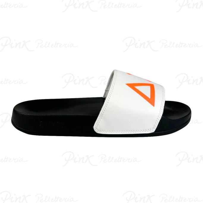 SUN68 slippers uomo logo X33151 bianco