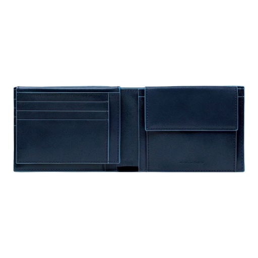 PIQUADRO Portafoglio Uomo c/porta Documenti Pelle Blue PU1392B2R BLU2 - immagine 2