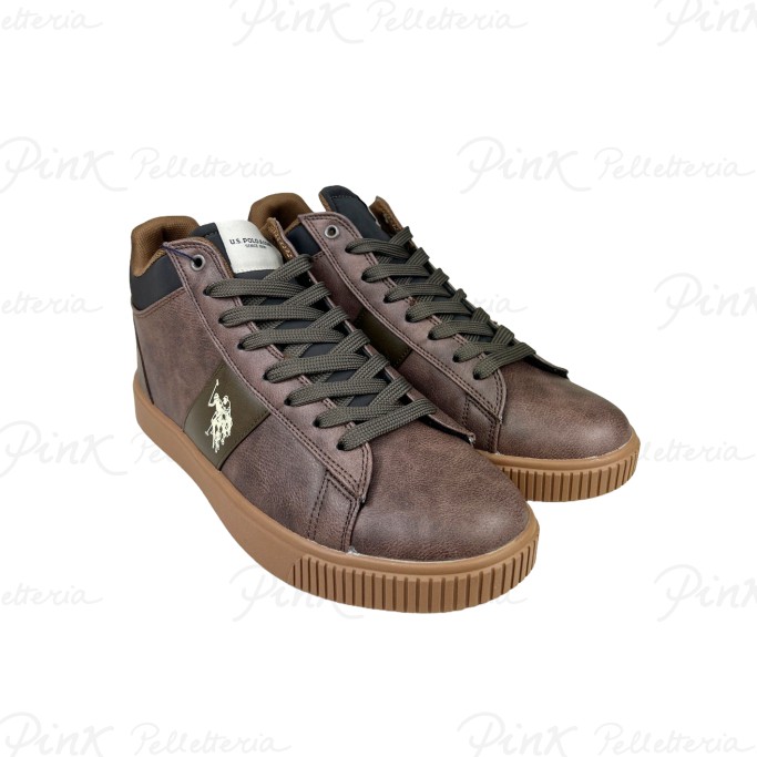 U.S. POLO ASSN Sneaker Mid Man Dark Brown TYMES005MCYN1