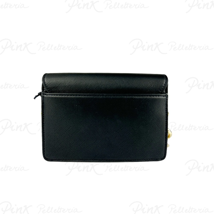 VERSACE JEANS COUTURE minibag logo lock saffiano black 74VA4BL3