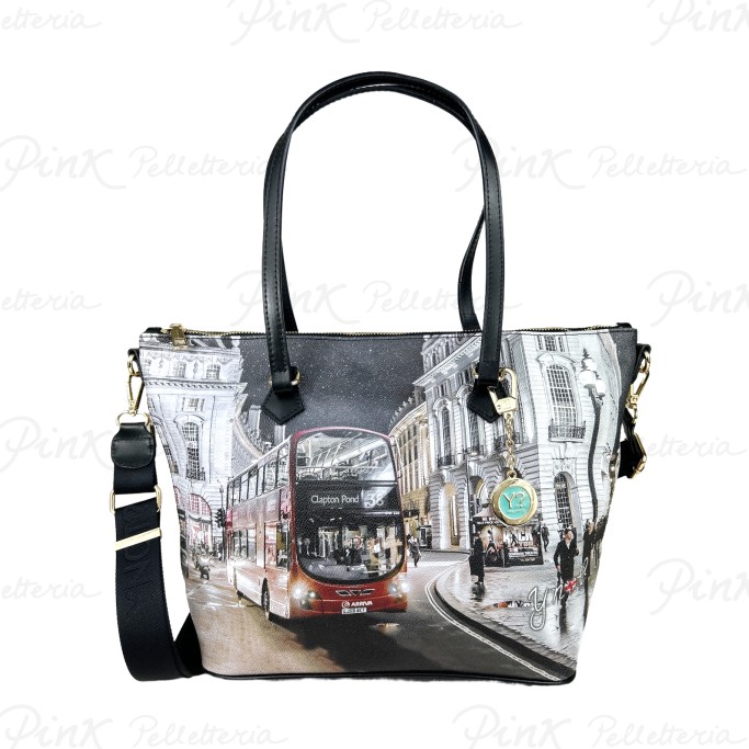 YNOT Yesbag Shopping Bag Medium London by Night YES396F4