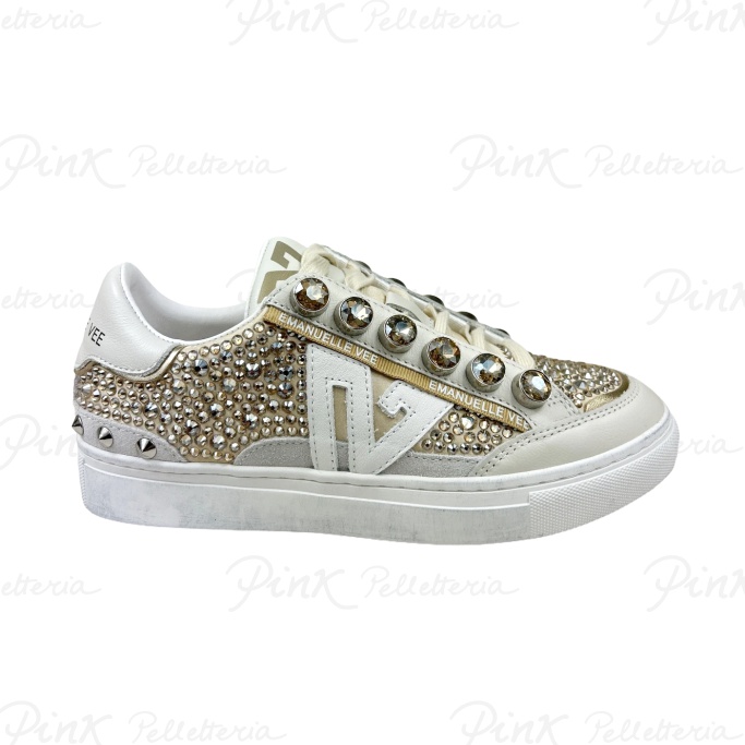 EMANUELLE VEE Olivia Sneaker Multi Strass P003 Combi Gold 441P-101-12-P003CB