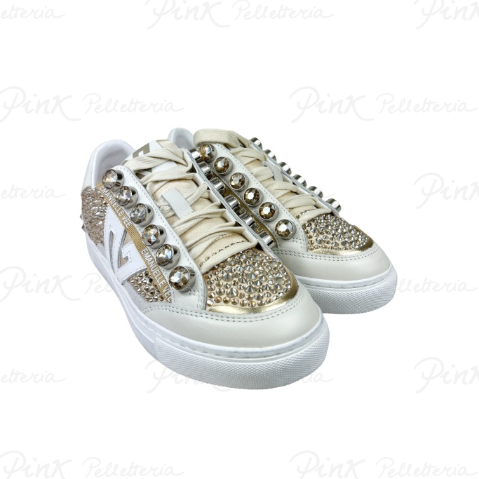 EMANUELLE VEE Olivia Sneaker Multi Strass P003 Combi Gold 441P-101-12-P003CB