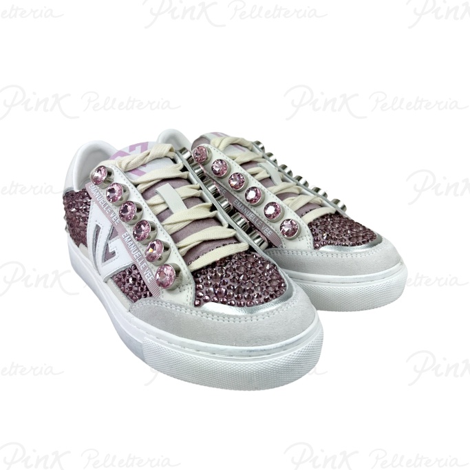 EMANUELLE VEE Olivia Sneaker Multi Strass P011 Crosta Combi Pink 441P-101-12-P011CB