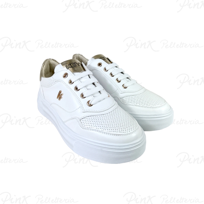 KEYS Lisa Sneaker White Soft Metal Gold K9160 8405