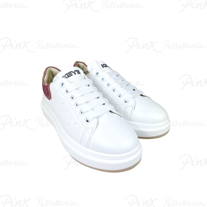 KEYS Sinisa Sneaker White Microfibra Pink K9000 8301