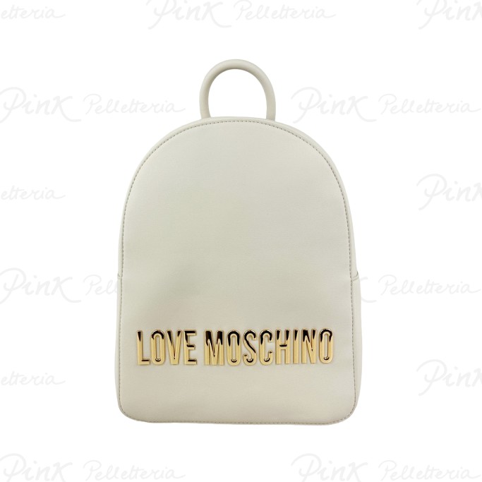 LOVE MOSCHINO Zaino Grande Logo Gold Avorio JC4193PP1I KD0 110