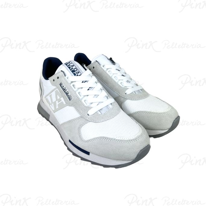 NAPAPIJRI Sneaker Man Suede Nylon Running Bright White NP0A4HL8CO 002