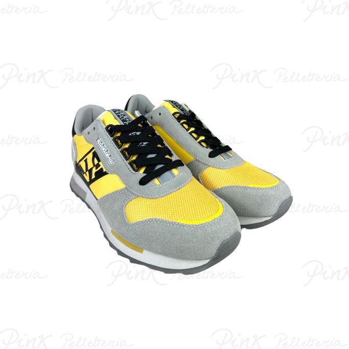 NAPAPIJRI Sneaker Man Suede Nylon Running Yellow Grey NP0A4I7U ML1_b