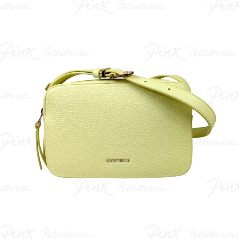 COCCINELLE Gleen Tracolla Due Zip in Pelle G61 Lime Wash E1N15150201