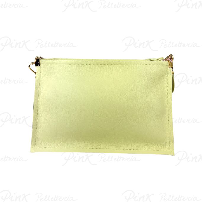 COCCINELLE Snip Sottospalla Medium cTracolla Bicolor in Pelle 464 Lime Wash Pow.Pi E1QFA130201