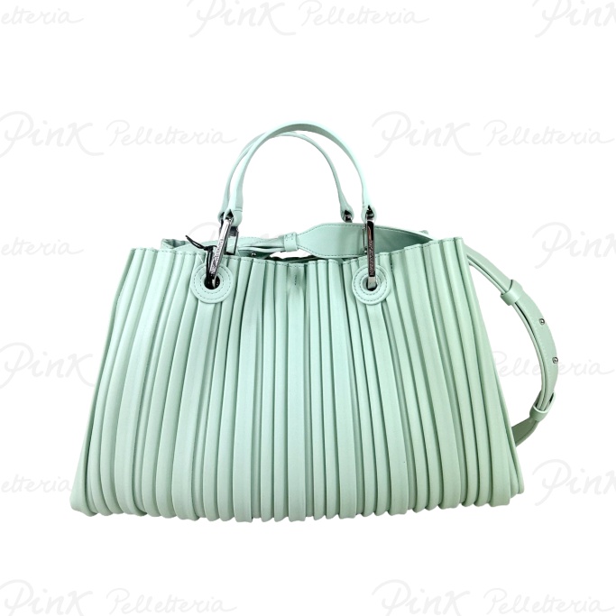EMPORIO ARMANI Shopping Bag Piccola Plisse' Menta Y3D166 YWQ4E 80703