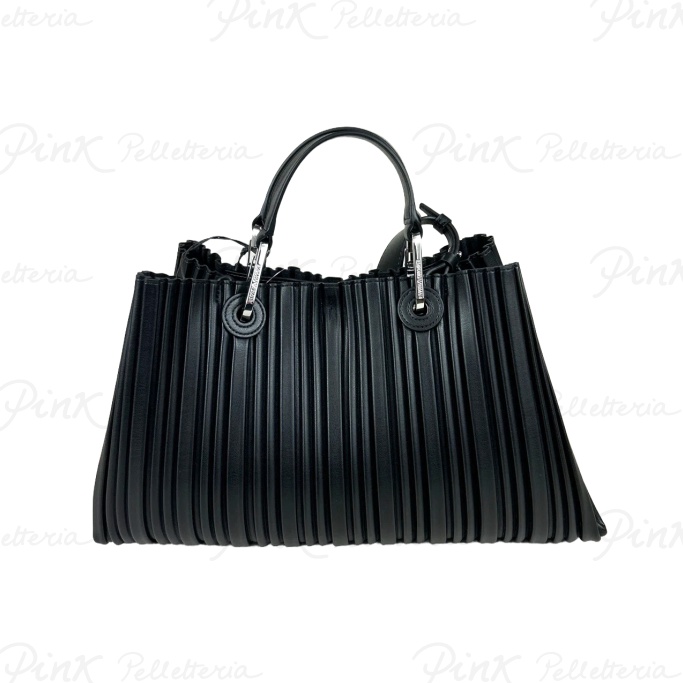 EMPORIO ARMANI Shopping Bag Piccola Plisse' Nero Y3D166 YWQ4E 80001