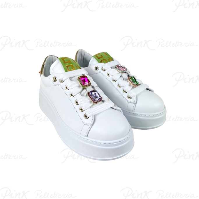 GIO+ Sneaker Combi White Castoni Fuxia PIA152