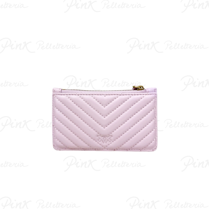 PINKO Airone Cardholder Sheep Chevron Purple 100251-A0GK-WWGQ