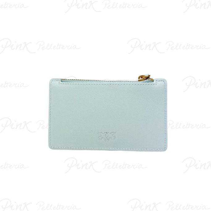 PINKO Airone Cardholder Vitello Seta Light Blue 100251-A0F1-E68Q
