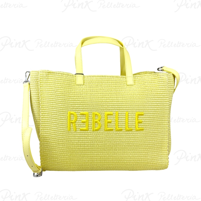 REBELLE Ashanti Shopping S Rafia Straw 1WRE8 PV0122 Lemon