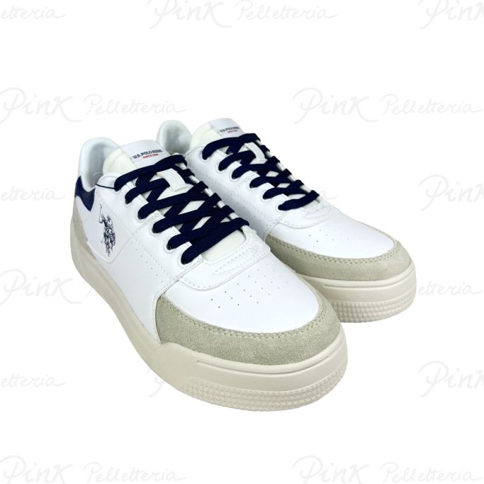 U.S. POLO ASSN Sneaker Uomo Espanded Ruber WHI-DBL13 White Blue NOLE003M 4YS1