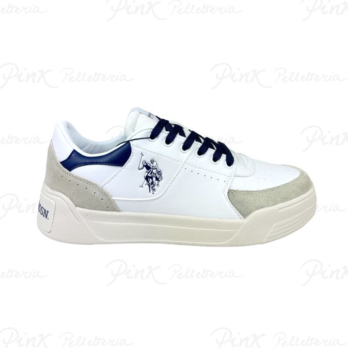 U.S. POLO ASSN Sneaker Uomo Espanded Ruber WHI-DBL13 White Blue NOLE003M 4YS1