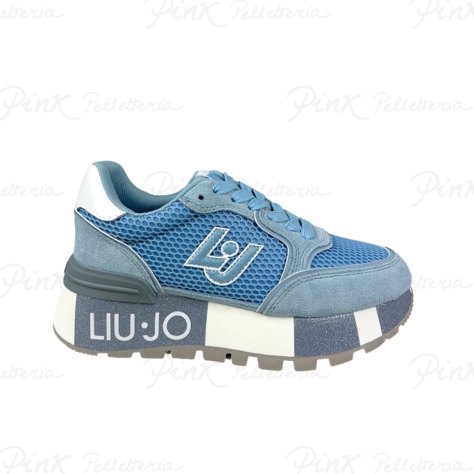 LIU JO Amazing 25 Sneaker Cow SuedeNet BA4005PX303 S1106 Light Blue