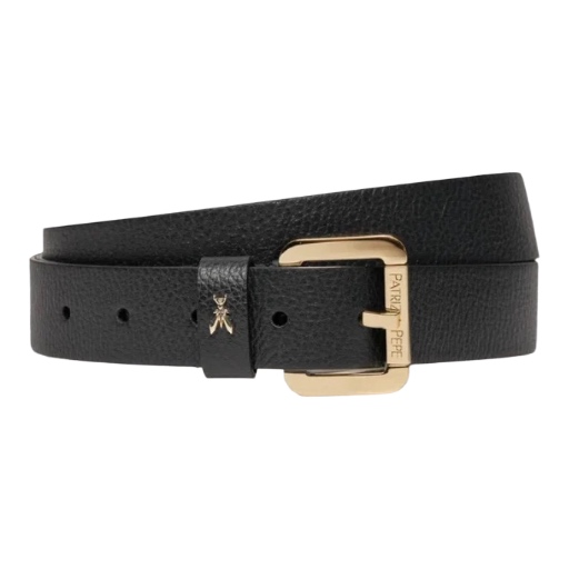 PATRIZIA PEPE Cintura in Pelle H3 CW8684 L001 K118 Nero/Light Gold