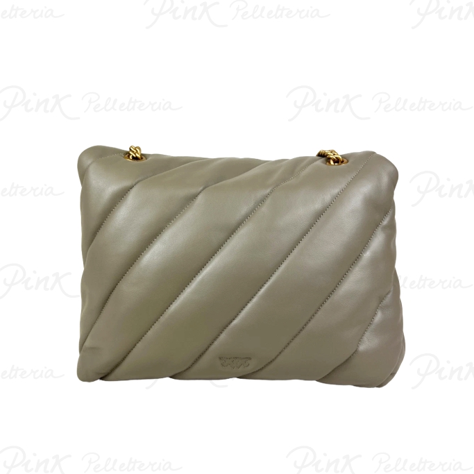 PINKO Love Puff Big cl Sheep Nappa Trapuntata Noce 100037-A0F2-I68Q