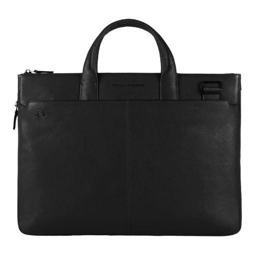PIQUADRO Cartella sottile per computer 15" in Pelle  CA4021B3/N Nero