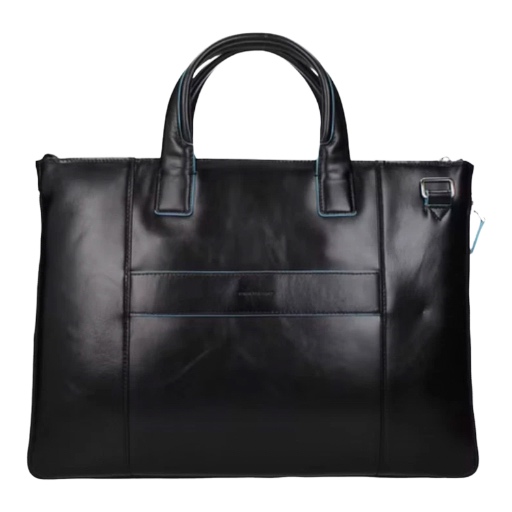 PIQUADRO Cartellina Sottile in Pelle Due Manici CA4021B2/N Nero - immagine 2