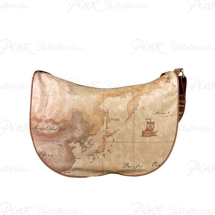 ALVIERO MARTINI PRIMA CLASSE Soft Tracolla Mezzaluna Grande S008 6001 0010 Naturale