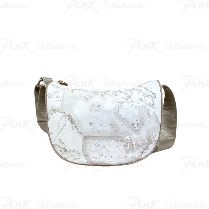 ALVIERO MARTINI PRIMA CLASSE Soft Tracolla Mezzaluna Piccola S006 6380 0900 Bianco