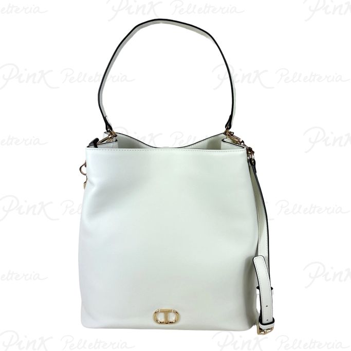 TWINSET Carry Over Smooth Hobo 241TD8272 00001 Bianco Ottico
