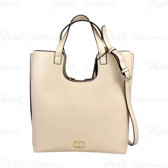 TWINSET Carry Over Smooth Tote 241TD8271 00368 Caramello