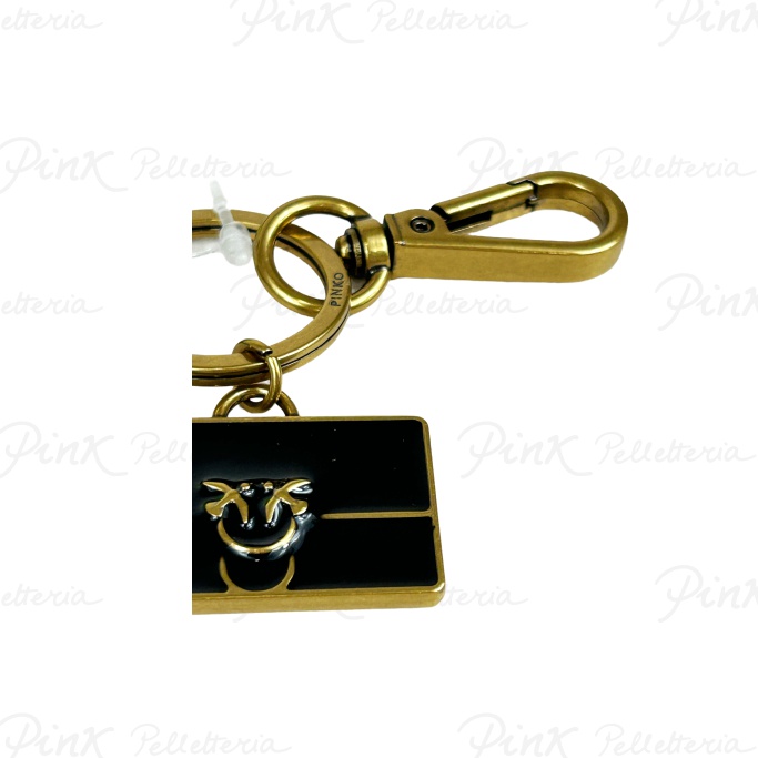 PINKO Love One Keychain Metallo 104264-A25X-HZ2 Oro Nero